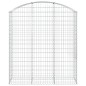 vidaXL Gabione mit Hochbogen 150x50x160/180 cm Verzinktes Eisen vidaXL Gabione mit Hochbogen 150x50x160/180 cm Verzinktes Eisen
