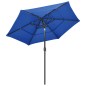 vidaXL Sonnenschirm mit Aluminium-Mast 3-lagig Azurblau 2,5 m vidaXL Sonnenschirm mit Aluminium-Mast 3-lagig Azurblau 2,5 m