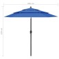 vidaXL Sonnenschirm mit Aluminium-Mast 3-lagig Azurblau 2,5 m vidaXL Sonnenschirm mit Aluminium-Mast 3-lagig Azurblau 2,5 m