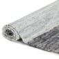 vidaXL Handgewebter Chindi-Teppich Leder 120x170 cm Grau vidaXL Handgewebter Chindi-Teppich Leder 120x170 cm Grau