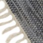 vidaXL Handgewebter Chindi-Teppich Leder 120x170 cm Grau vidaXL Handgewebter Chindi-Teppich Leder 120x170 cm Grau