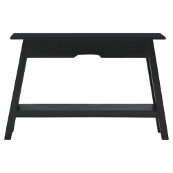 vidaXL Konsolentisch Schwarz 110x30x75 cm Massivholz Mahagoni