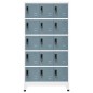 vidaXL Schließfachschrank Hellgrau und Dunkelgrau 90x40x180 cm Stahl vidaXL Schließfachschrank Hellgrau und Dunkelgrau 90x40x180 cm Stahl