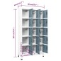 vidaXL Schließfachschrank Hellgrau und Dunkelgrau 90x40x180 cm Stahl vidaXL Schließfachschrank Hellgrau und Dunkelgrau 90x40x180 cm Stahl