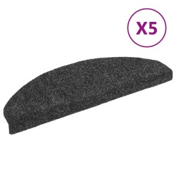 vidaXL Selbstklebende Treppenmatten 5 Stk. Dunkelgrau 65x21x4 cm