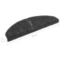 vidaXL Selbstklebende Treppenmatten 5 Stk. Dunkelgrau 65x21x4 cm vidaXL Selbstklebende Treppenmatten 5 Stk. Dunkelgrau 65x21x4 cm