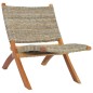 vidaXL Relaxstuhl Natur Kubu-Rattan und Massivholz Mahagoni vidaXL Relaxstuhl Natur Kubu-Rattan und Massivholz Mahagoni