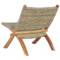 vidaXL Relaxstuhl Natur Kubu-Rattan und Massivholz Mahagoni vidaXL Relaxstuhl Natur Kubu-Rattan und Massivholz Mahagoni