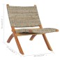 vidaXL Relaxstuhl Natur Kubu-Rattan und Massivholz Mahagoni vidaXL Relaxstuhl Natur Kubu-Rattan und Massivholz Mahagoni