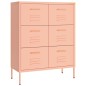 vidaXL Schubladenschrank Rosa 80x35x101,5 cm Stahl vidaXL Schubladenschrank Rosa 80x35x101,5 cm Stahl