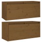 vidaXL Wandschränke 2 Stk. Honigbraun 80x30x35 cm Massivholz Kiefer vidaXL Wandschränke 2 Stk. Honigbraun 80x30x35 cm Massivholz Kiefer