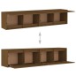 vidaXL Wandschränke 2 Stk. Honigbraun 80x30x35 cm Massivholz Kiefer vidaXL Wandschränke 2 Stk. Honigbraun 80x30x35 cm Massivholz Kiefer