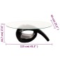 vidaXL Couchtisch mit ovaler Glasplatte Hochglanz Schwarz vidaXL Couchtisch mit ovaler Glasplatte Hochglanz Schwarz