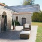 vidaXL Gelenkarmmarkise mit Pfosten 450x350 cm Blau & Weiß vidaXL Gelenkarmmarkise mit Pfosten 450x350 cm Blau & Weiß