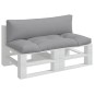 Palettenkissen 2-tlg. Grau Stoff Palettenkissen 2-tlg. Grau Stoff