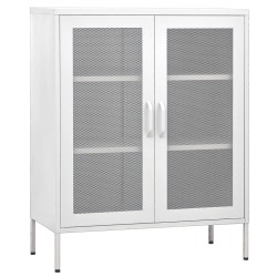 vidaXL Lagerschrank Weiß 80x35x101,5 cm Stahl    