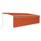 vidaXL Gelenkarmmarkise mit Rollo 5x3 m Orange & Braun vidaXL Gelenkarmmarkise mit Rollo 5x3 m Orange & Braun