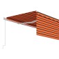 vidaXL Gelenkarmmarkise mit Rollo 5x3 m Orange & Braun vidaXL Gelenkarmmarkise mit Rollo 5x3 m Orange & Braun