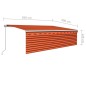 vidaXL Gelenkarmmarkise mit Rollo 5x3 m Orange & Braun vidaXL Gelenkarmmarkise mit Rollo 5x3 m Orange & Braun
