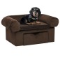 vidaXL Hundesofa mit Schublade Braun 75x50x38 cm Plüsch vidaXL Hundesofa mit Schublade Braun 75x50x38 cm Plüsch