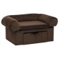vidaXL Hundesofa mit Schublade Braun 75x50x38 cm Plüsch vidaXL Hundesofa mit Schublade Braun 75x50x38 cm Plüsch