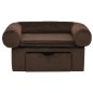 vidaXL Hundesofa mit Schublade Braun 75x50x38 cm Plüsch vidaXL Hundesofa mit Schublade Braun 75x50x38 cm Plüsch