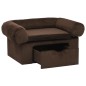 vidaXL Hundesofa mit Schublade Braun 75x50x38 cm Plüsch vidaXL Hundesofa mit Schublade Braun 75x50x38 cm Plüsch
