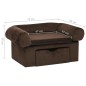 vidaXL Hundesofa mit Schublade Braun 75x50x38 cm Plüsch vidaXL Hundesofa mit Schublade Braun 75x50x38 cm Plüsch