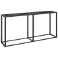 vidaXL Konsolentisch Schwarz Marmor-Optik 160x35x75,5 cm Hartglas vidaXL Konsolentisch Schwarz Marmor-Optik 160x35x75,5 cm Hartglas