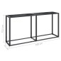 vidaXL Konsolentisch Schwarz Marmor-Optik 160x35x75,5 cm Hartglas vidaXL Konsolentisch Schwarz Marmor-Optik 160x35x75,5 cm Hartglas