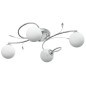 vidaXL Deckenleuchte mit Runden Glasschirmen für 4 G9 LED-Leuchtmittel vidaXL Deckenleuchte mit Runden Glasschirmen für 4 G9 LED-Leuchtmittel