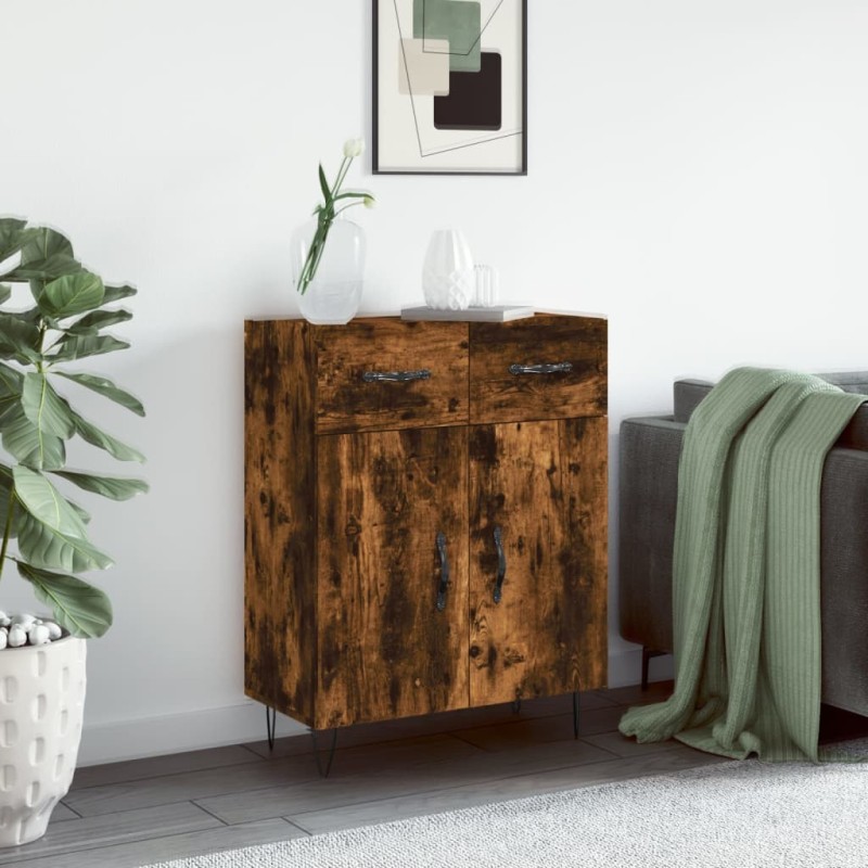 vidaXL Sideboard Räuchereiche 69,5x34x90 cm Holzwerkstoff vidaXL Sideboard Räuchereiche 69,5x34x90 cm Holzwerkstoff