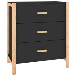 vidaXL Sideboard Schwarz 62x38x70 cm Holzwerkstoff