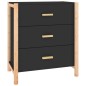 vidaXL Sideboard Schwarz 62x38x70 cm Holzwerkstoff vidaXL Sideboard Schwarz 62x38x70 cm Holzwerkstoff