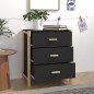vidaXL Sideboard Schwarz 62x38x70 cm Holzwerkstoff vidaXL Sideboard Schwarz 62x38x70 cm Holzwerkstoff