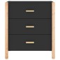 vidaXL Sideboard Schwarz 62x38x70 cm Holzwerkstoff vidaXL Sideboard Schwarz 62x38x70 cm Holzwerkstoff