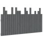 vidaXL Wand-Kopfteil Grau 146,5x3x80 cm Massivholz Kiefer