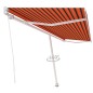 vidaXL Gelenkarmmarkise mit Pfosten 500x350 cm Orange & Braun vidaXL Gelenkarmmarkise mit Pfosten 500x350 cm Orange & Braun