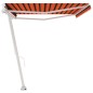 vidaXL Gelenkarmmarkise mit Pfosten 500x350 cm Orange & Braun vidaXL Gelenkarmmarkise mit Pfosten 500x350 cm Orange & Braun