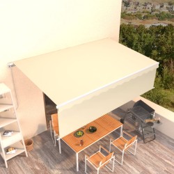 vidaXL Markise Manuell Einziehbar mit Rollo 5x3 m Creme