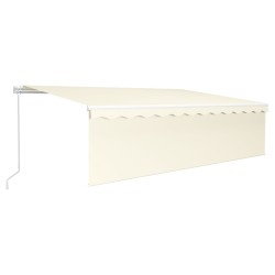 vidaXL Markise Manuell Einziehbar mit Rollo 5x3 m Creme