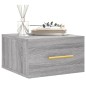 vidaXL Wand-Nachttisch Grau Sonoma 35x35x20 cm vidaXL Wand-Nachttisch Grau Sonoma 35x35x20 cm