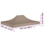 vidaXL Partyzelt-Dach 4,5x3 m Taupe 270 g/m² vidaXL Partyzelt-Dach 4,5x3 m Taupe 270 g/m²