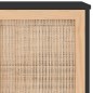 vidaXL Sideboard Schwarz 105x30x60 cm Massivholz Kiefer Natur-Rattan vidaXL Sideboard Schwarz 105x30x60 cm Massivholz Kiefer Natur-Rattan