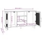 vidaXL Sideboard Schwarz 105x30x60 cm Massivholz Kiefer Natur-Rattan vidaXL Sideboard Schwarz 105x30x60 cm Massivholz Kiefer Natur-Rattan