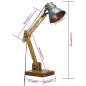 vidaXL Schreibtischlampe Industrie-Stil Mehrfarbig Rund 23x18x95cm E27 vidaXL Schreibtischlampe Industrie-Stil Mehrfarbig Rund 23x18x95cm E27