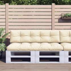 Palettenkissen 2-tlg. Creme Stoff