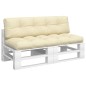 Palettenkissen 2-tlg. Creme Stoff Palettenkissen 2-tlg. Creme Stoff