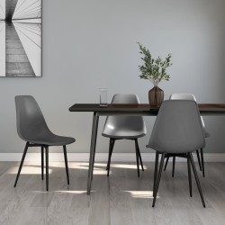 vidaXL Esszimmerstühle 4 Stk. Grau PP