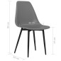 vidaXL Esszimmerstühle 4 Stk. Grau PP vidaXL Esszimmerstühle 4 Stk. Grau PP